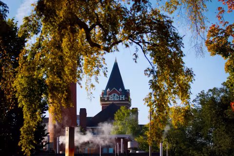 Tech Tower Through the Trees