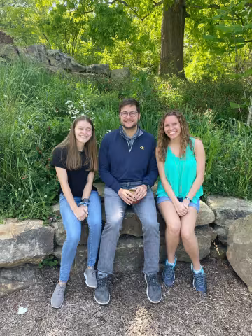 Anika Patka, Andrew Schulz, and Cassie Shriver (L-R) 