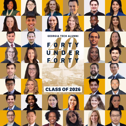 Graphic featuring headshots of the 2026 Class of 40 Under 40