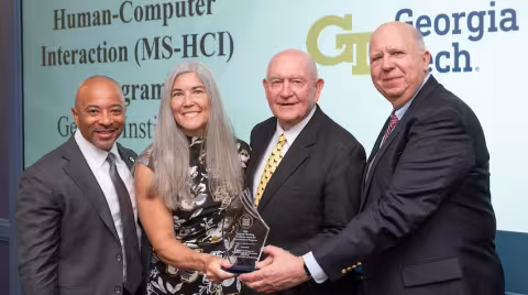Raheem Bayeh, Carrie Bruce, Sonny Perdue, Dick Henneman